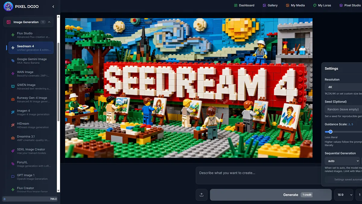 pixeldojo oberfläche
